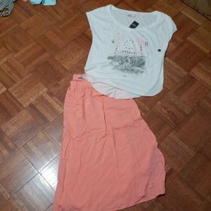 NEW!!! HOLLISTER SKIRTAND SHIRT